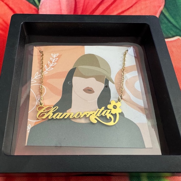 Gold Chamorrita Necklace with Island Flower | Guam Chamorro - Picture 1 of 1